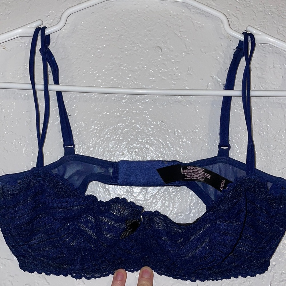 Victory Secret Navy Blue Bralette Size 32 D